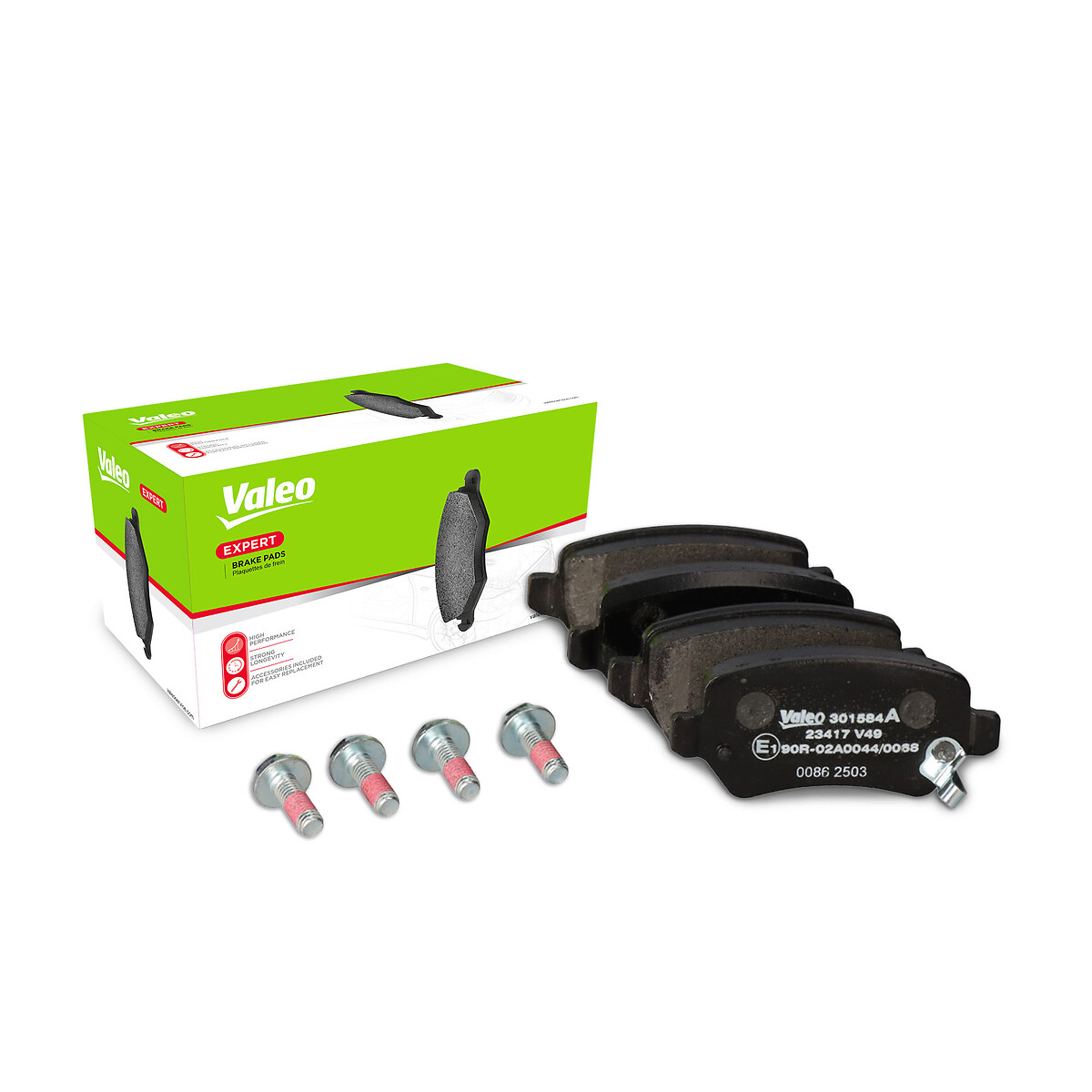 Jeu de 4 plaquettes de frein VALEO ref. 301584A